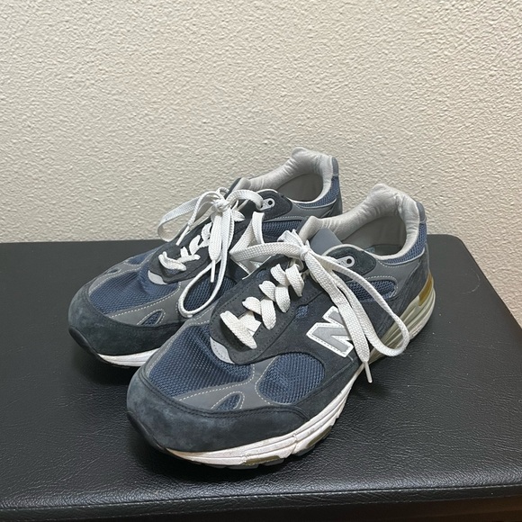 •NEW BALANCE• Mens 993 Heritage Air Force Navy Blue Grey Made In USA SIZE 9.5 4E - Picture 3 of 13